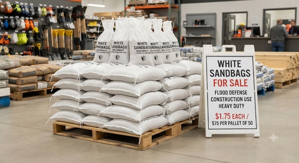 White Sandbags for Sale | Durable Bulk Supply